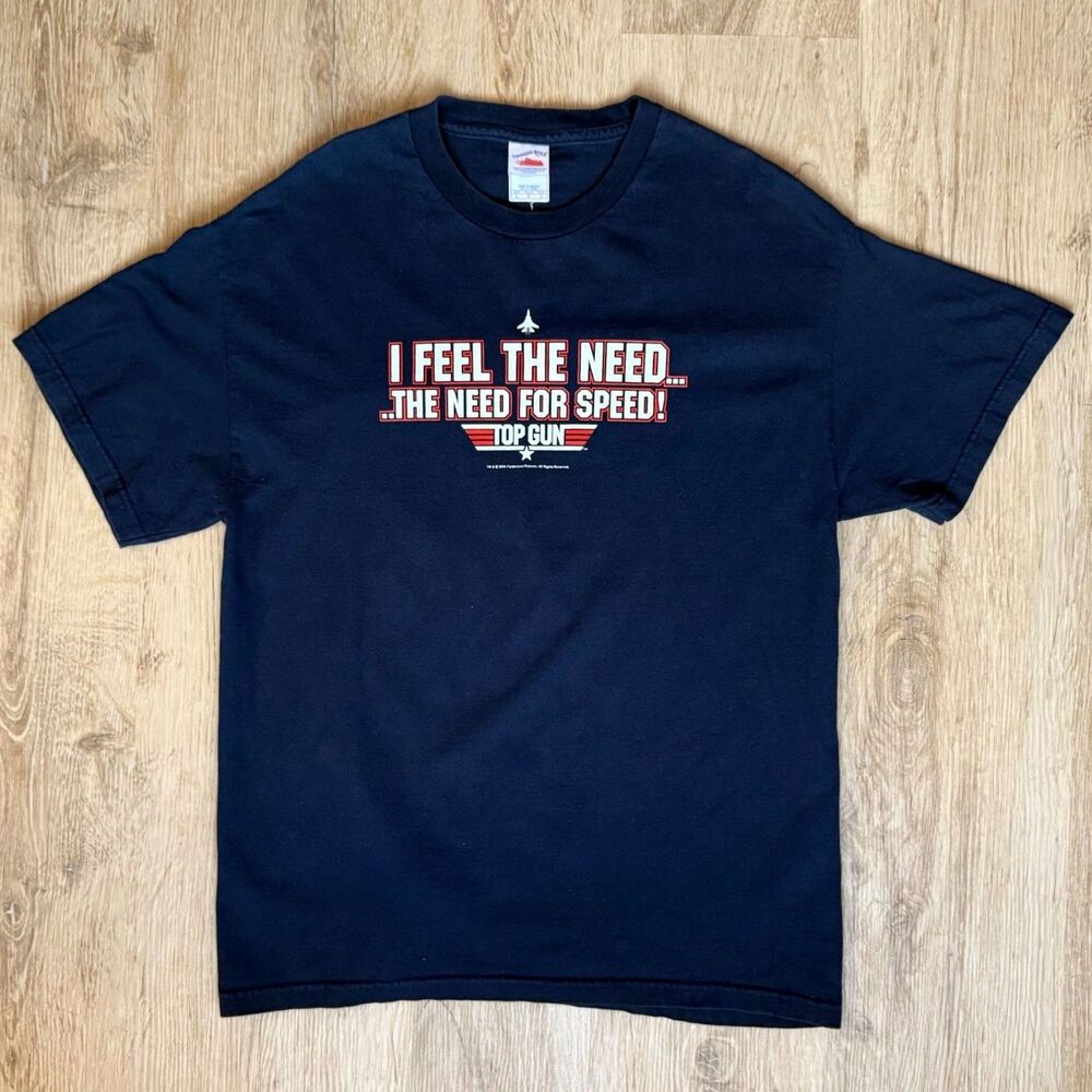 Tennessee River 2004 Graphic T-Shirt Navy L Top Gun Quote Need For Speed Tee